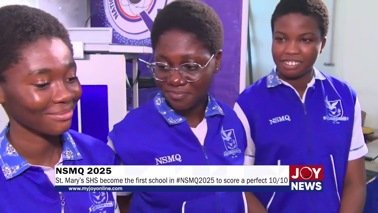 Школа St. Mary’s SHS стала первой школой в #NSMQ2025, набравшей высший балл 10/10.
