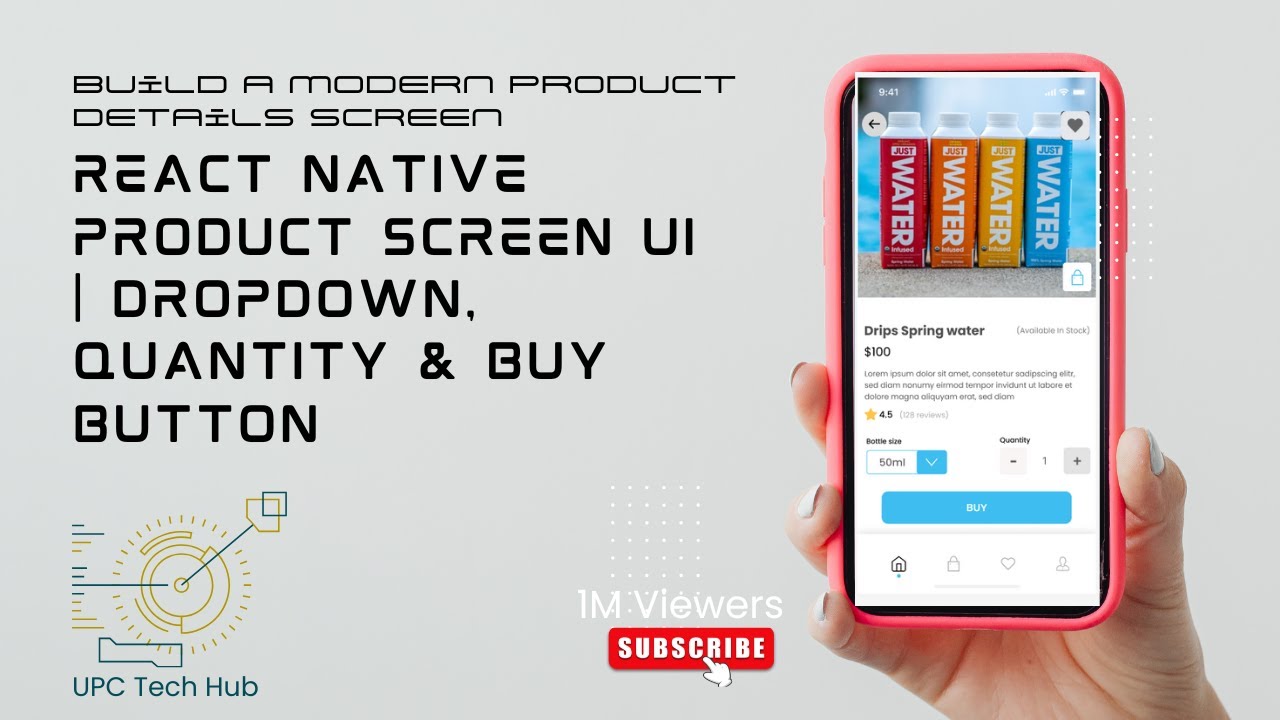 React Native Product Screen UI | Dropdown, Quantity & Buy Button | Part 7