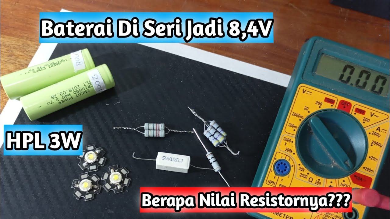 LED HPL 3W Langsung Baterai 8,4V? Jangan Sampai Meledak! Ini Cara Hitung Resistor yang Benar!