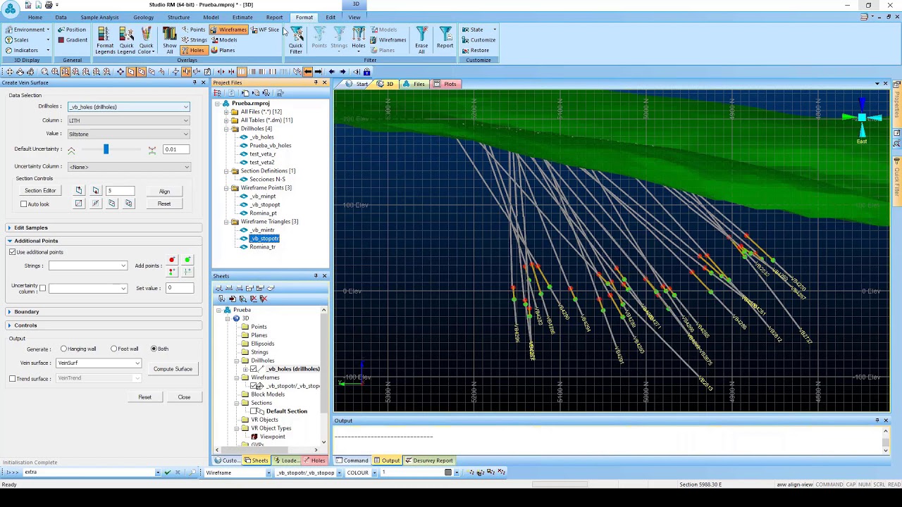 Modelamiento Implícito de Vetas y Uso del Ribbon Geology