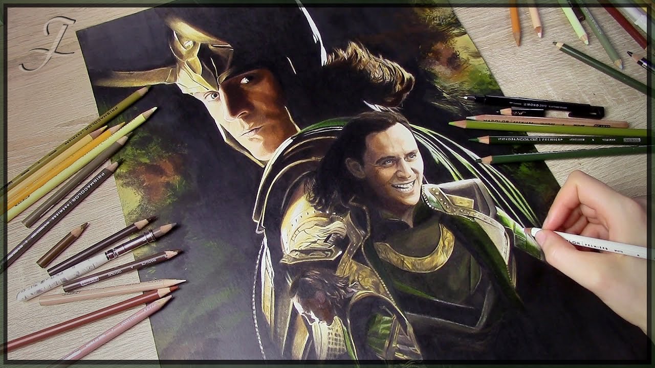 Loki Laufeyson (Tom Hiddleston) | Speed Art Drawing Painting