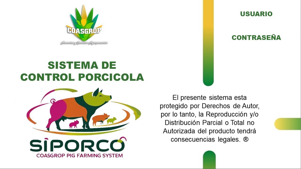 TUTORIAL  SIPORCO  - SISTEMA PORCICOLA COASGROP