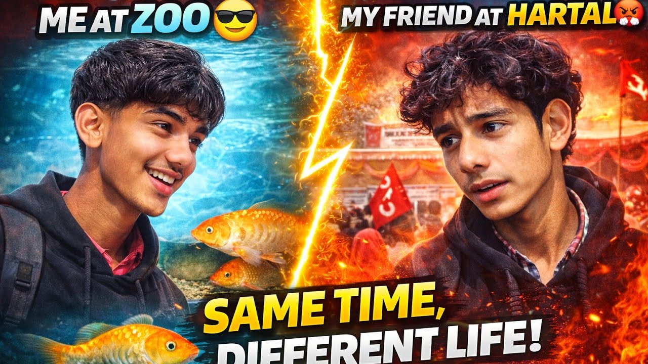 Me at Hartal 😡🔥 | My Friend at Zoo 🐠😎 | Same Time Different Life Vlog