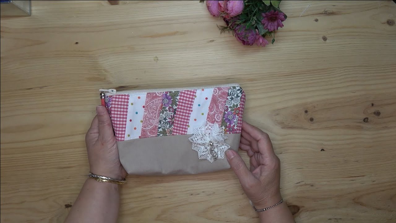 Neceser Patchwork #htm #bolsos #diycostura #diy #patronesgratis #cremallera