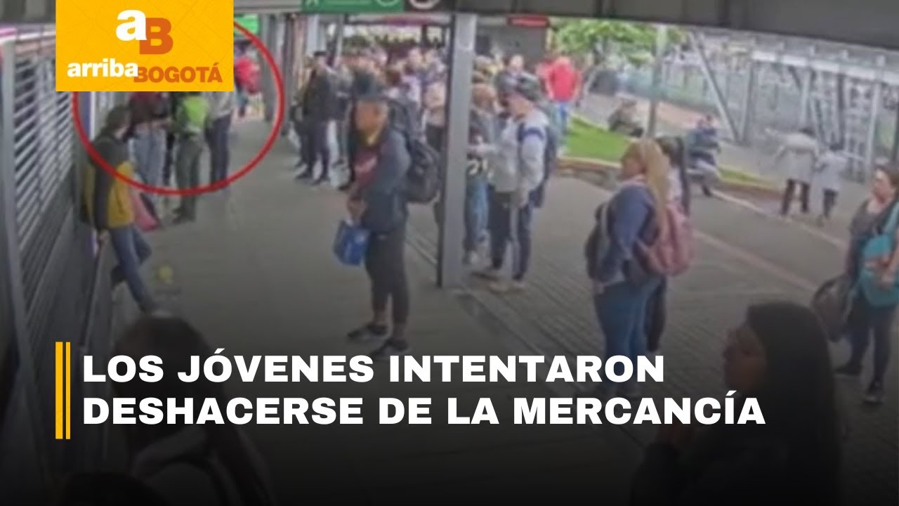 En video: capturan a cinco jóvenes por millonario robo en una estación de TransMilenio | CityTv