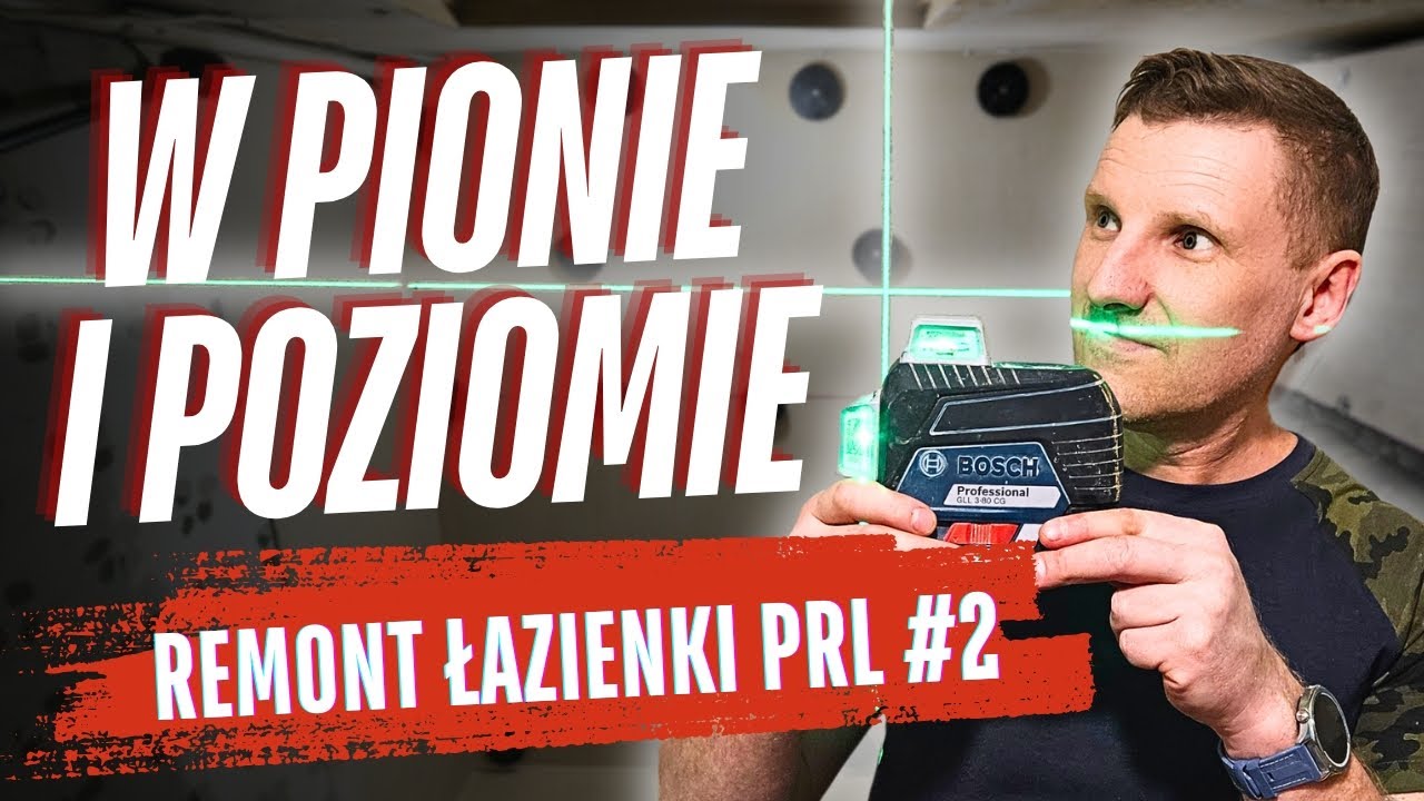 Prostowanie starej łazienki. Sufit z M-System, wylewka, równanie ścian