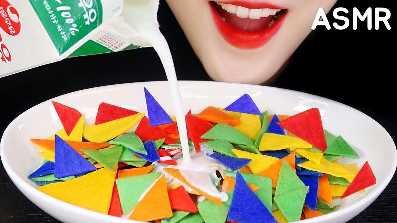 UNDERTALE TEMMIE FLAKES ASMR CEREAL ASMR RAINBOW FOOD ASMR