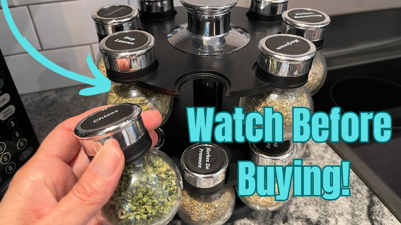 My POV of Spinning Spice Jar Caddy. Prefilled Spices AND Free Refills for 5 YEARS!