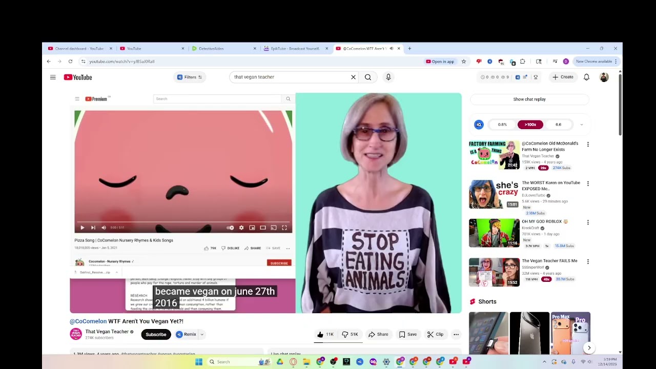 Meat Eater Reacts to Vegan YouTuber!