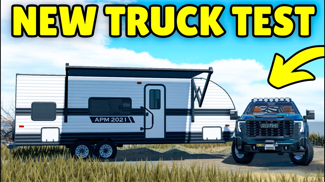 I Bought the NEW Truck & Took It Camping in APM | Roblox American Plains Mudding