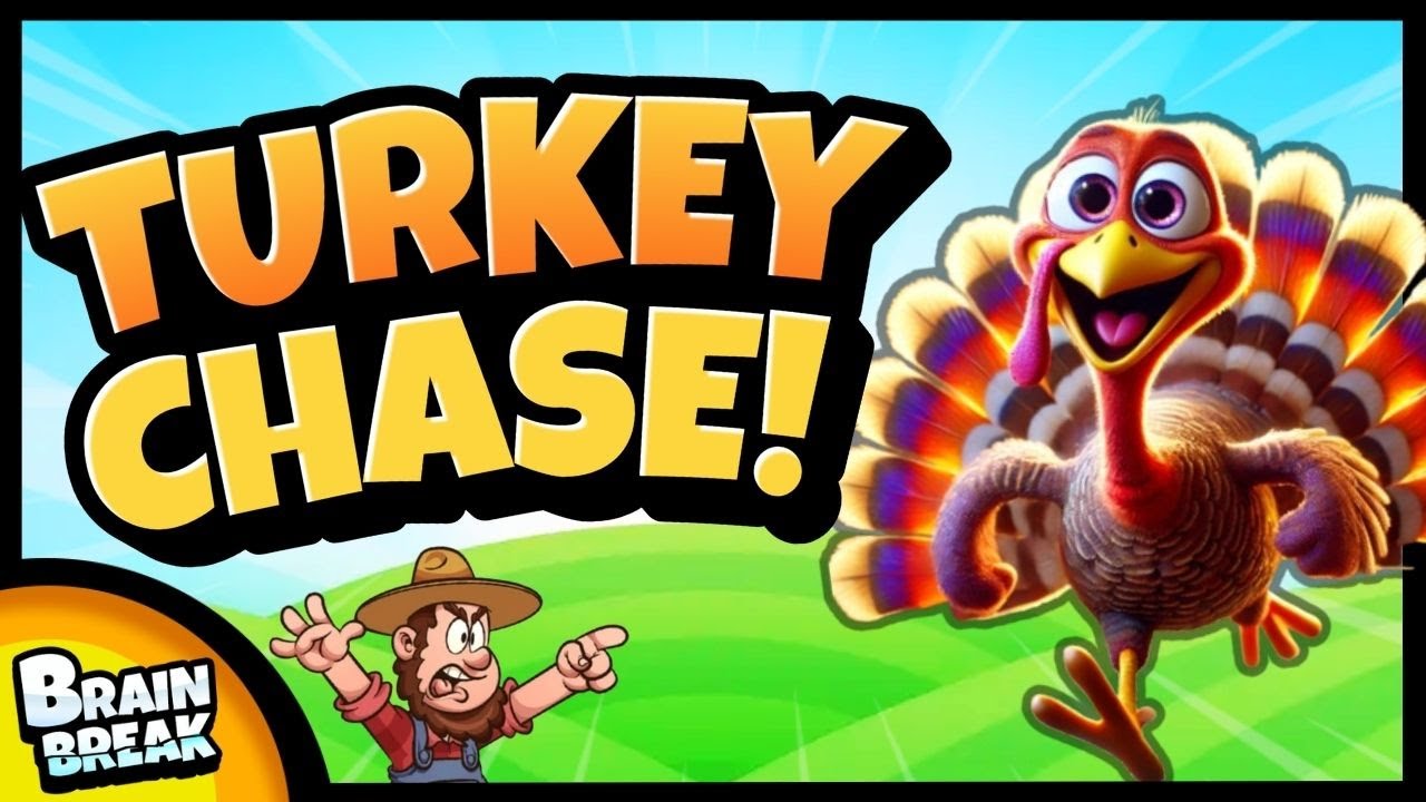 🦃 Turkey Chase! 🦃 Brain Break 🦃 Thanksgiving Brain Breaks