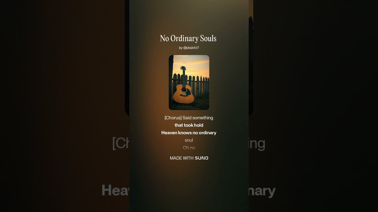No Ordinary Souls 