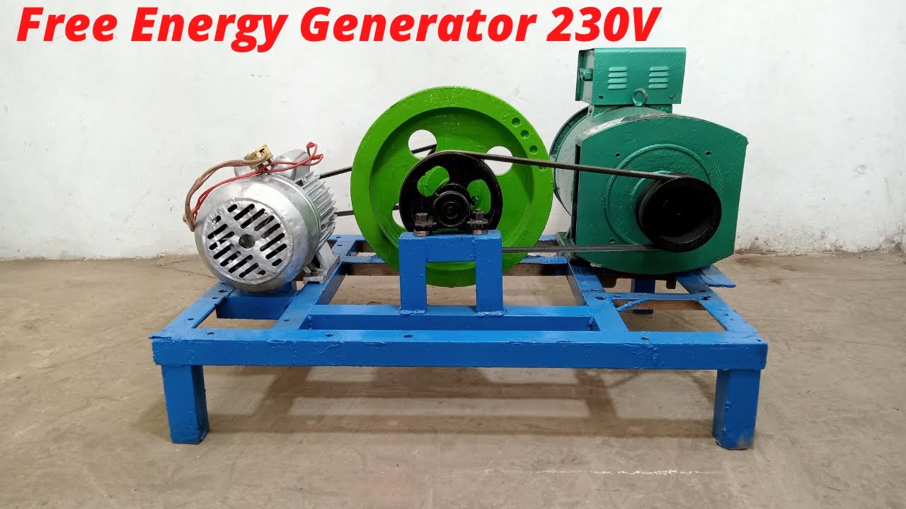 Flywheel Free Electricity How To Make Free Energy Generator 230v With 8kw Alternator Motor