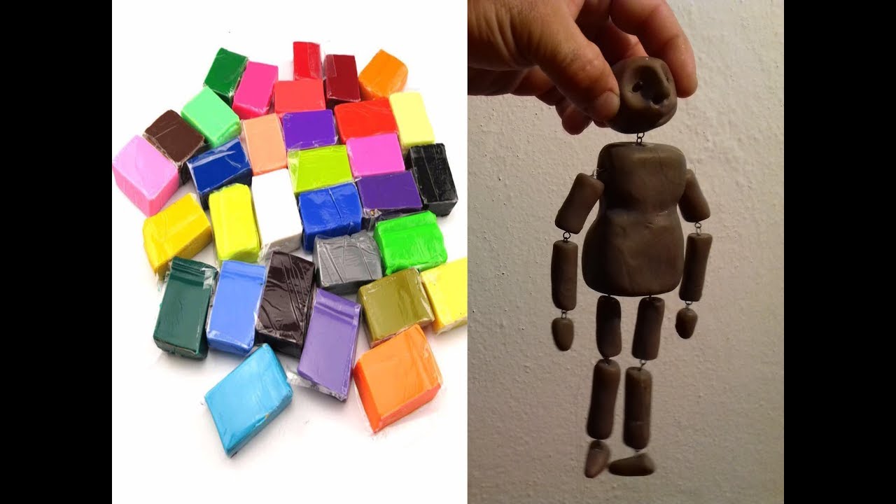 How to make a Marionette doll from Polymer clay /Homemade DIY