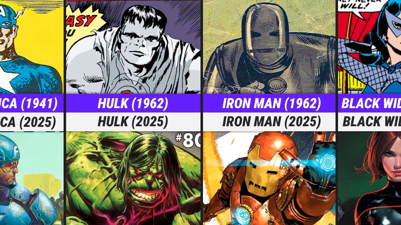 Marvel Characters: First vs Latest Design