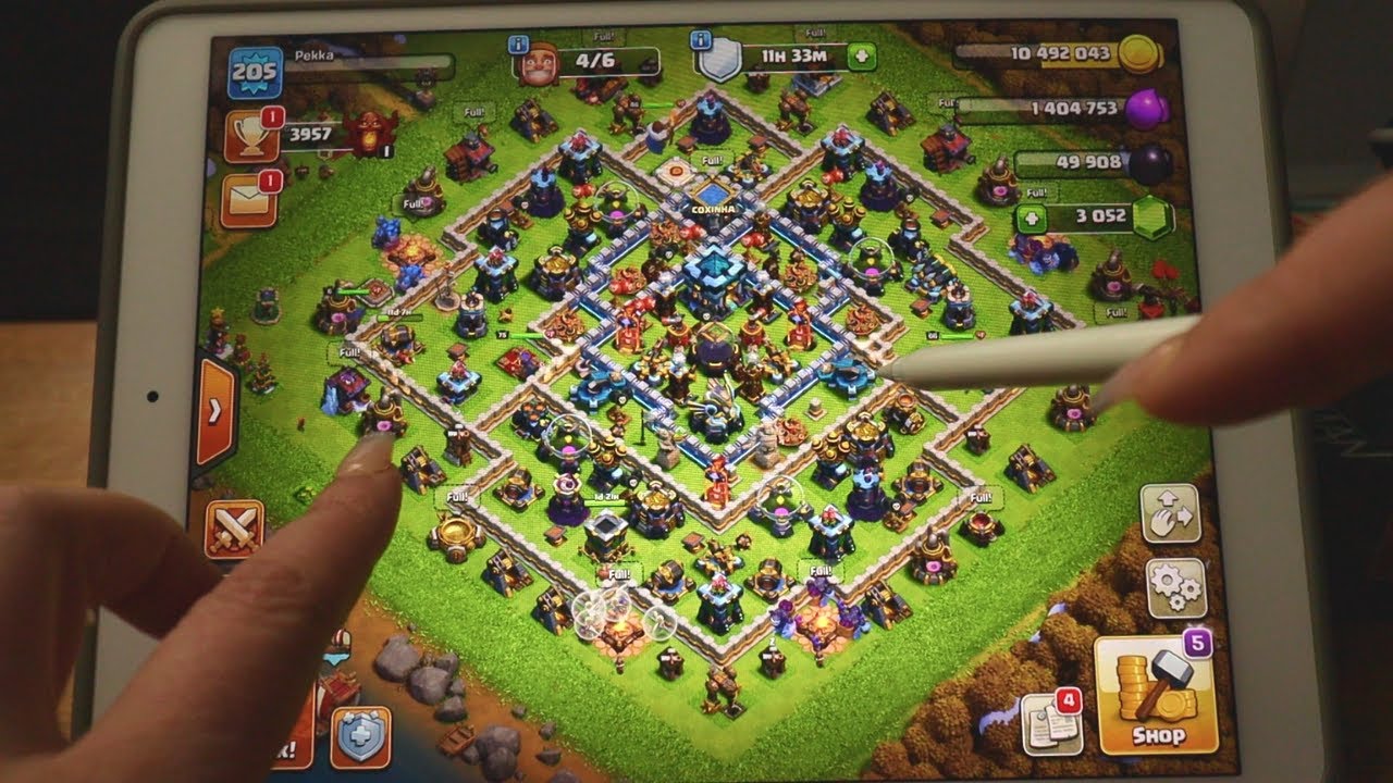 YAKIN FISILTILI OYUN ASMR #3 | Clash of Clans | iPad Kalem ile Oyun Türkçe ASMR