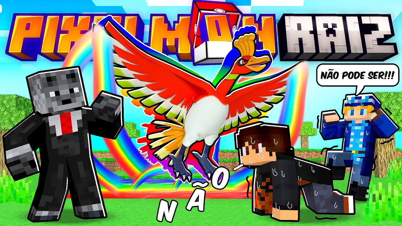 MEU POKEMON VOLTOU NO PIXELMON RAIZ DERROTANDO MAIS UM YOUTUBER NO MINECRAFT
