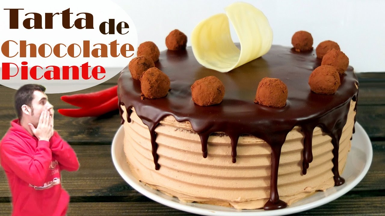 TARTA TORTA o PASTEL de CHOCOLATE ¿PICANTE? 😍🍫😋DECORACIÓN MUY FÁCIL Receta # 246