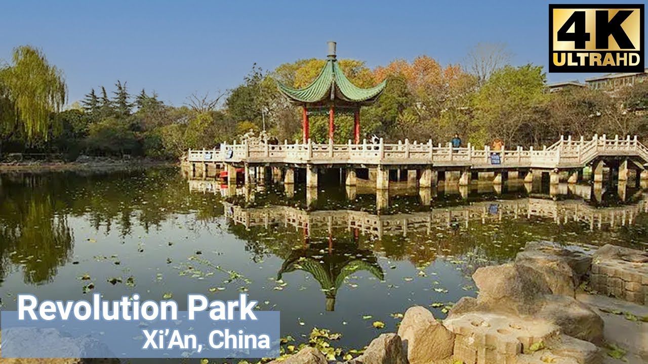 🇨🇳 4K | Morning Walk at Revolution Park, Xi'An, China ~ 4K Ultra HD