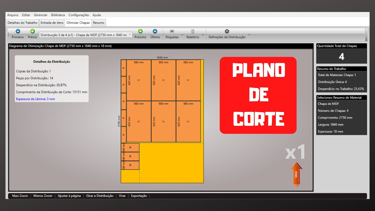 Plano de Corte Para Móveis | Como Visualizar