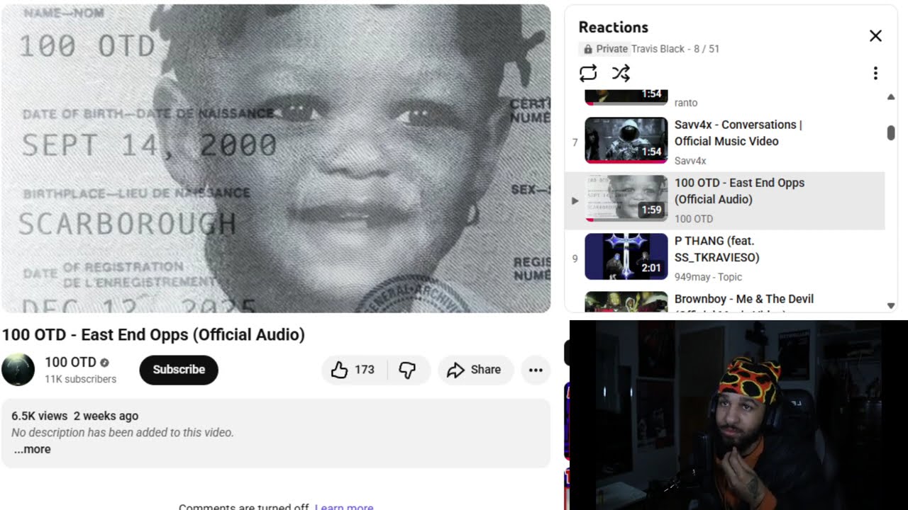 100 OTD - East End Opps (Reaction)