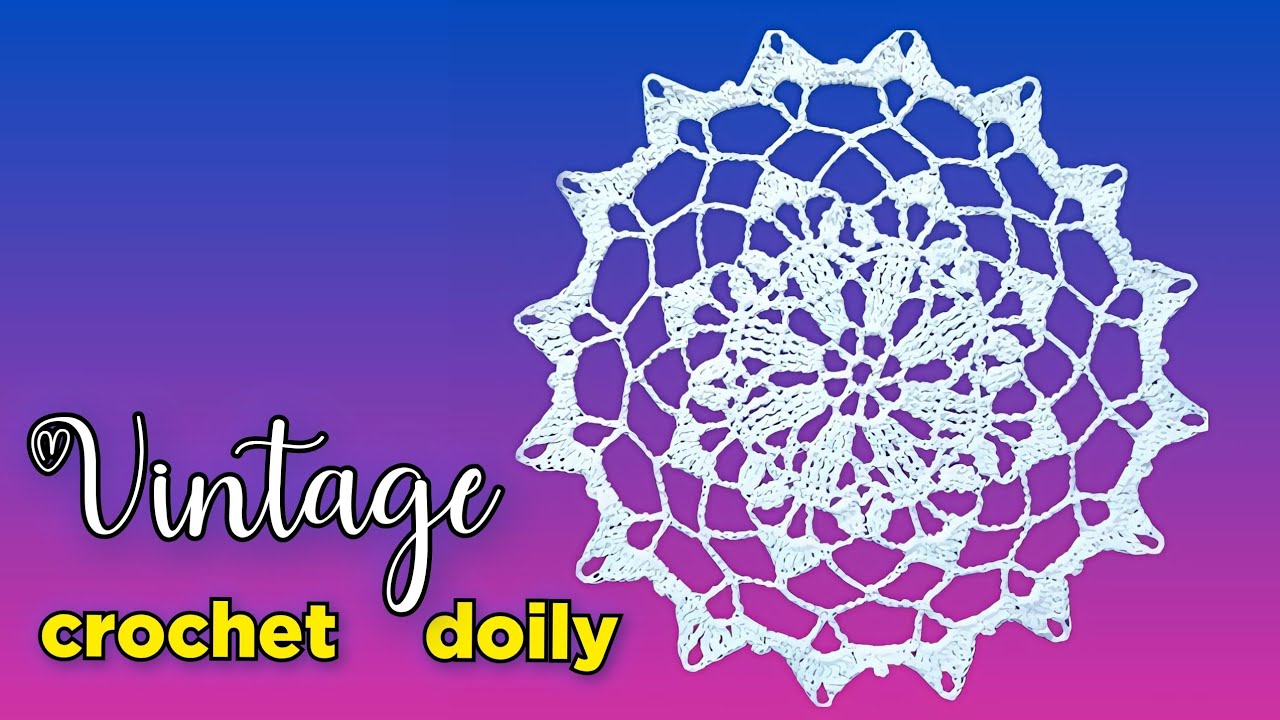 Vintage mini crochet doily 