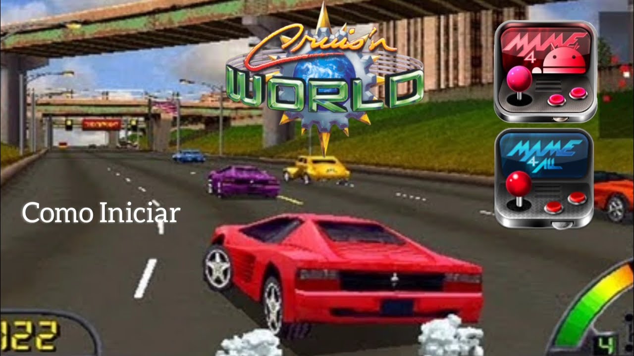 Como Iniciar Cruis'n world _ Emulator  MAME4droid
