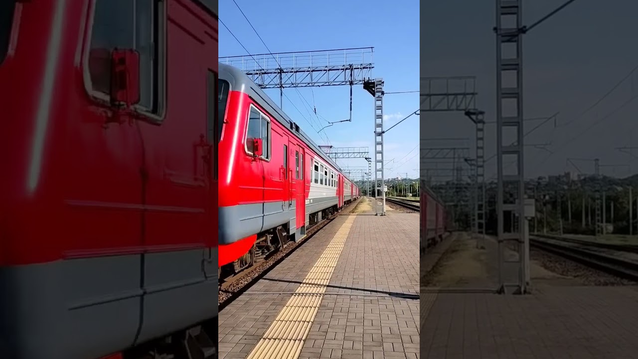ЭД9М-0156 с пригородым поездом № 6515 Ростов-Главный &ndash; Кутейниково #скжд #дмз #shortstrain #train