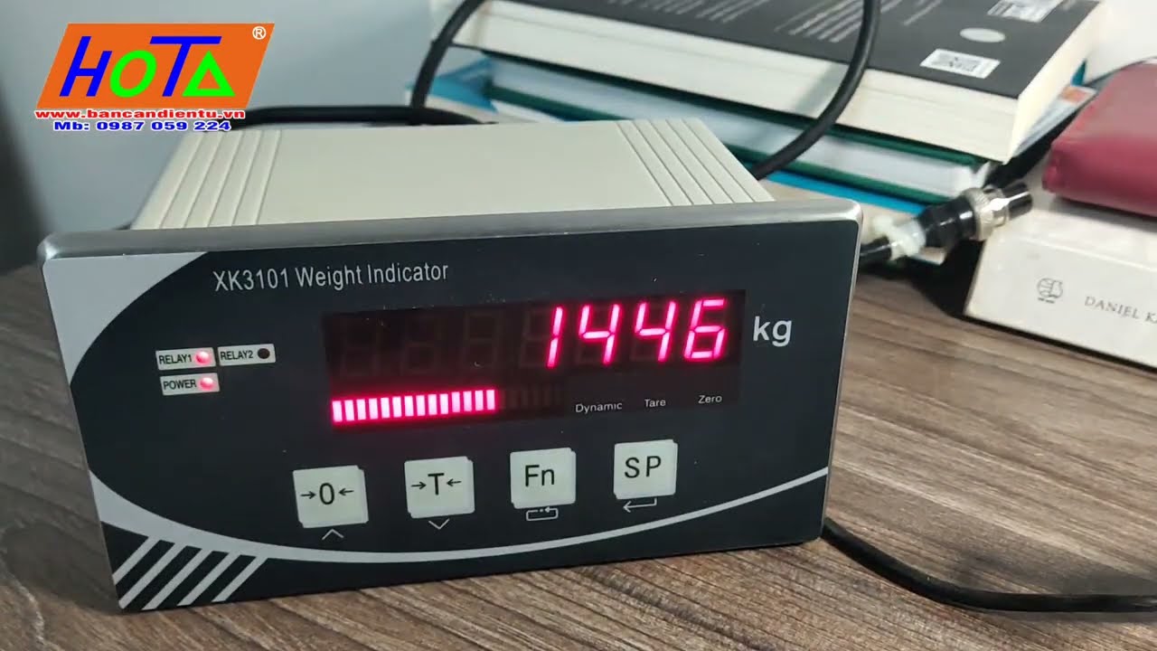 Chi tiết Đầu cân Xk3101 keli, cân đặt ngưỡng rơ le đóng ngắt.
