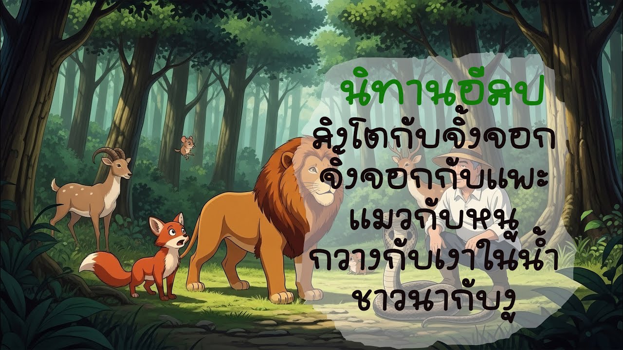 นิทานอีสปรวมเรื่อง | 5 เรื่องสอนใจ | นิทานก่อนนอนเด็ก