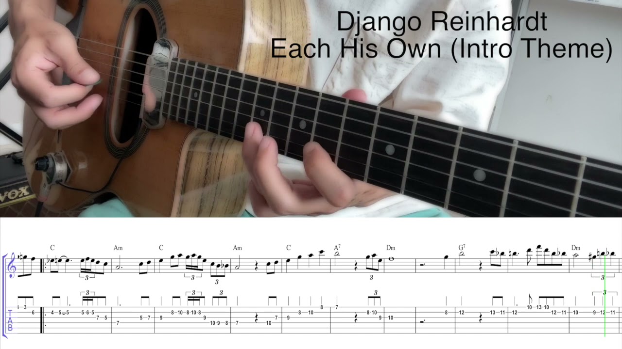 Each His Own - Django Reinhardt (Intro Theme Arr) | Gypsy Jazz Guitar Tabs