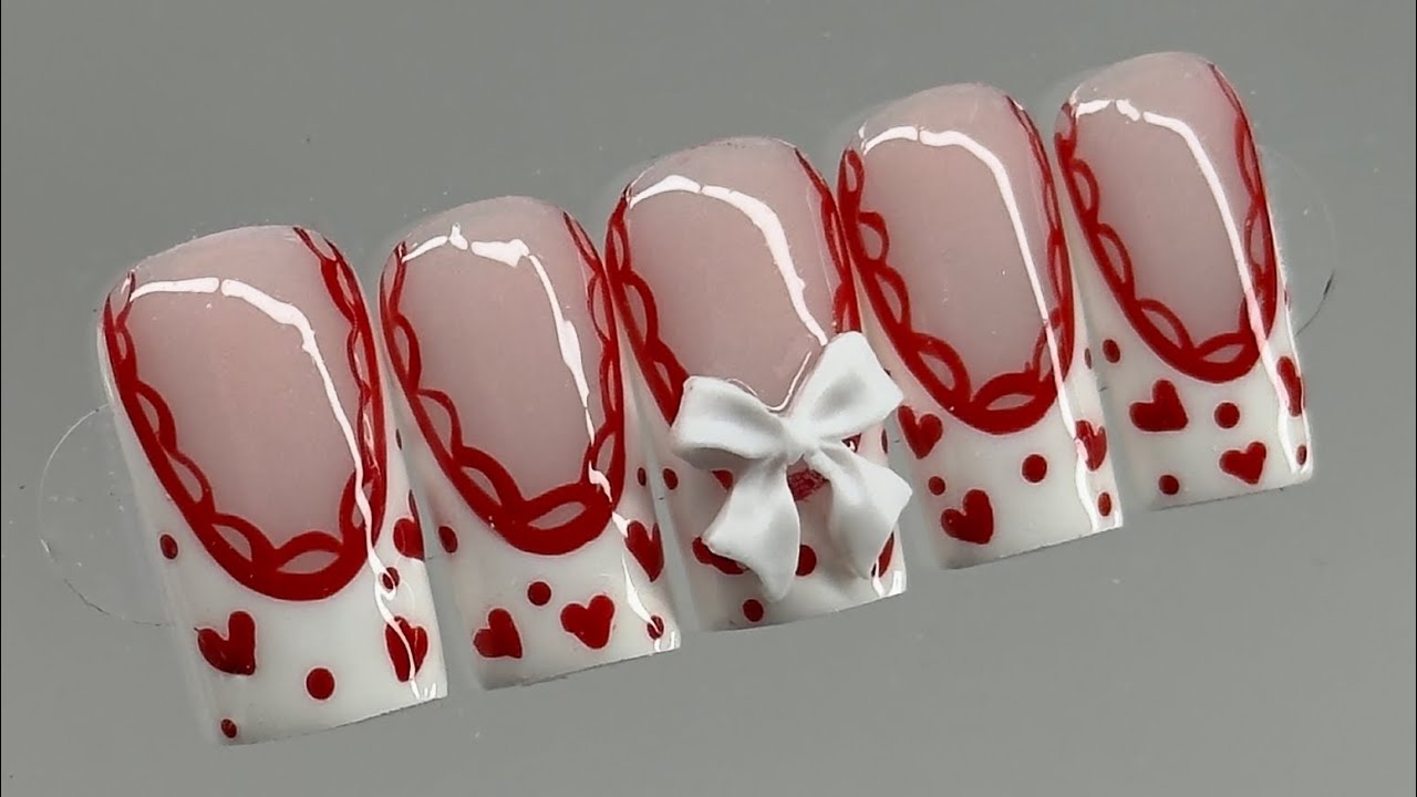 LACEY VALENTINES ACRYLIC PRESS ONS🎀✨