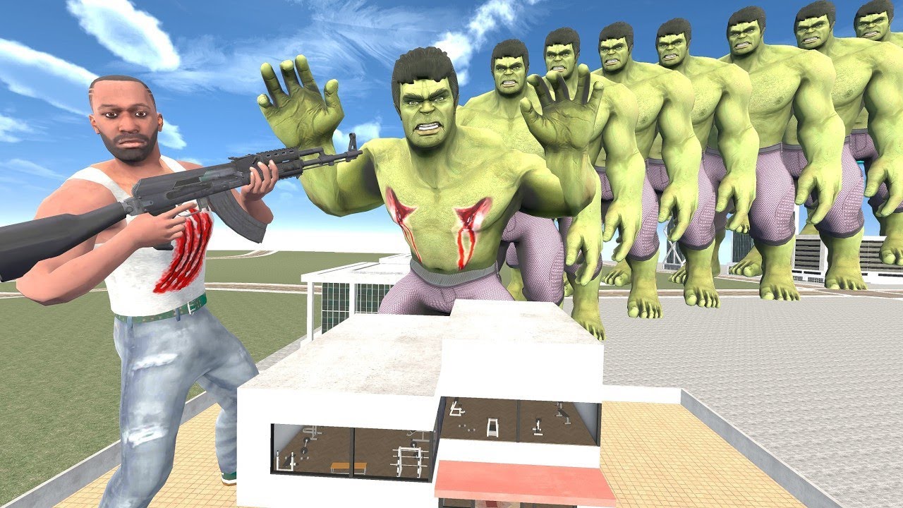 Franklin One Bullet Vs 1000 Hulk - INDIAN BIKE DRIVING 3D