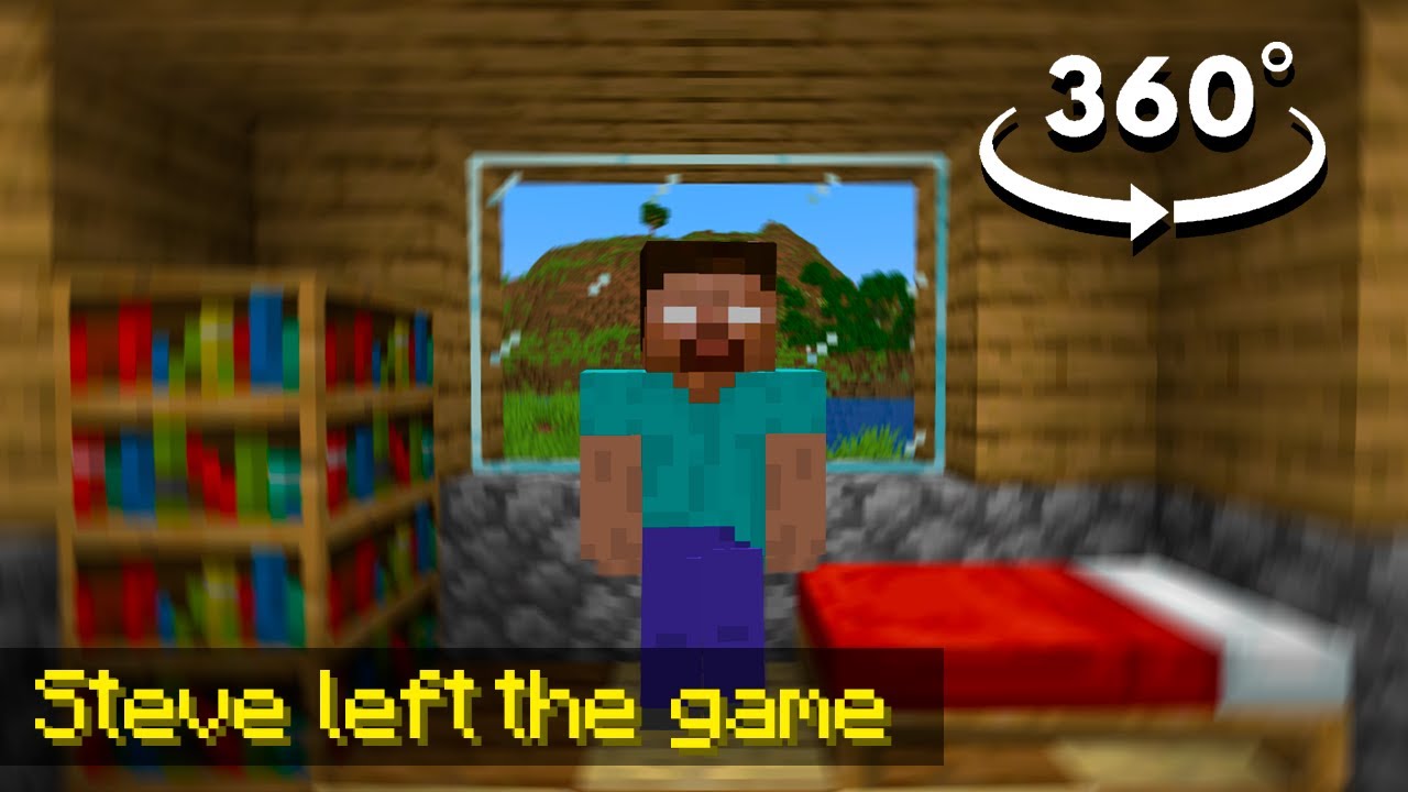360&deg; POV: You're a Herobrine but Steve Leaves The Game