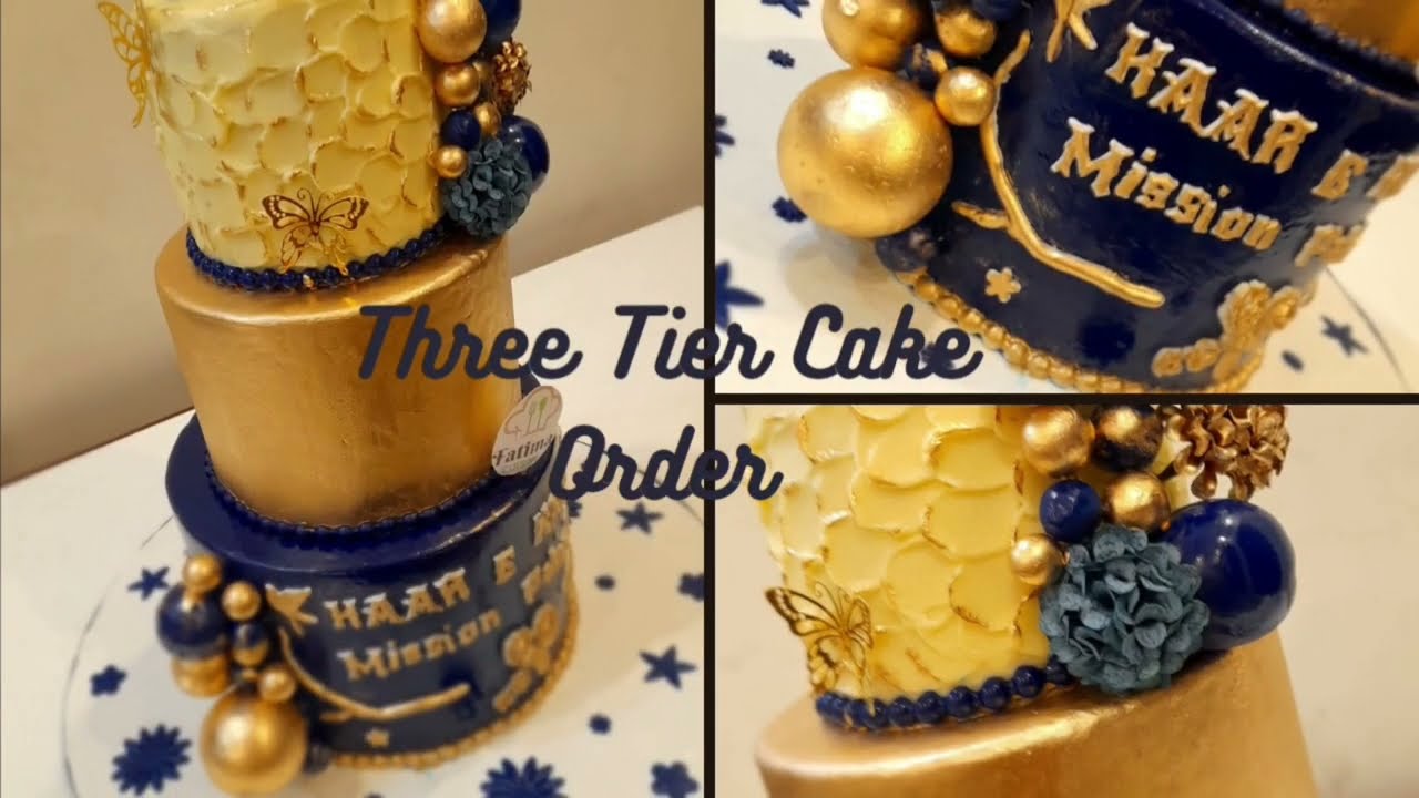 How to Stack Customize Three Tier Cake (part 2) | 20 Pound cake |fatimacuisine2020