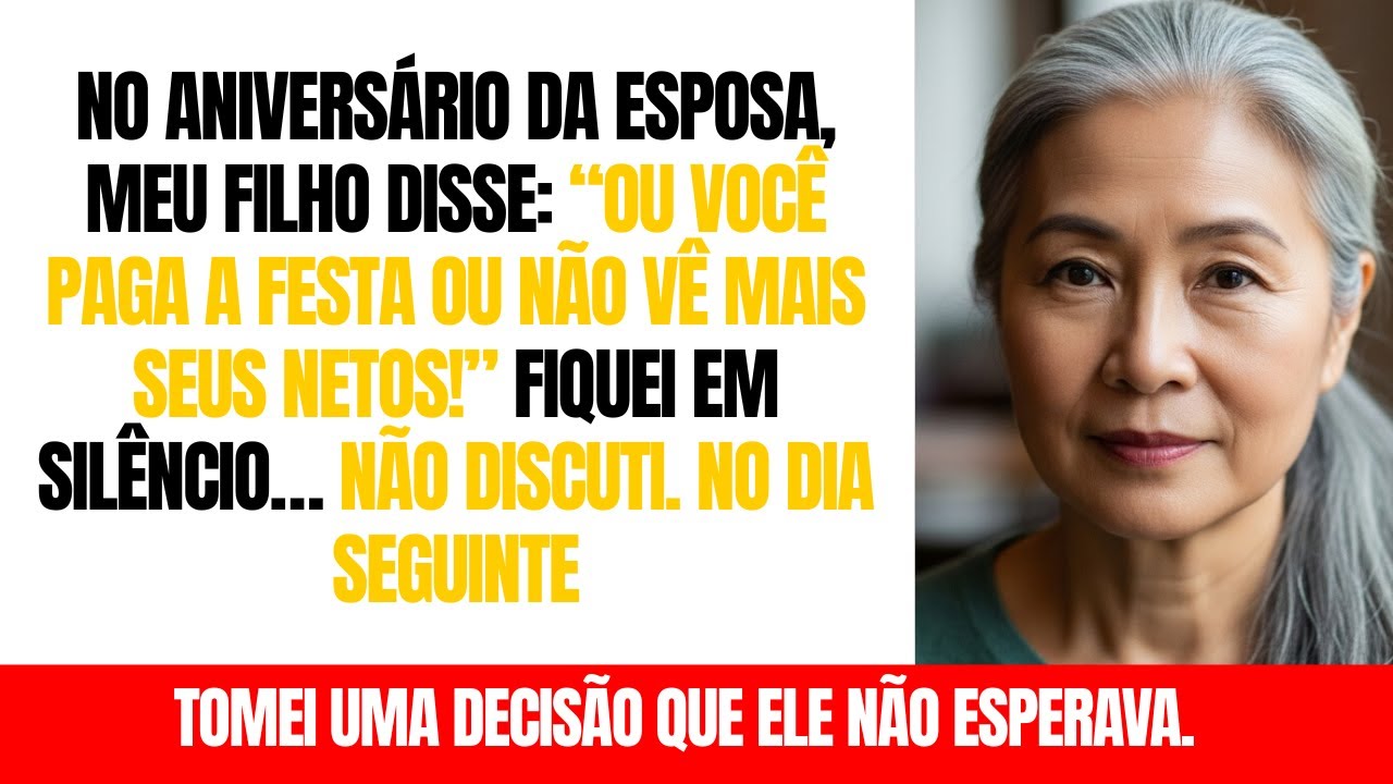 Meu filho exigiu: 'Pague a festa de aniversário da minha esposa ou não vê mais seus netos!'