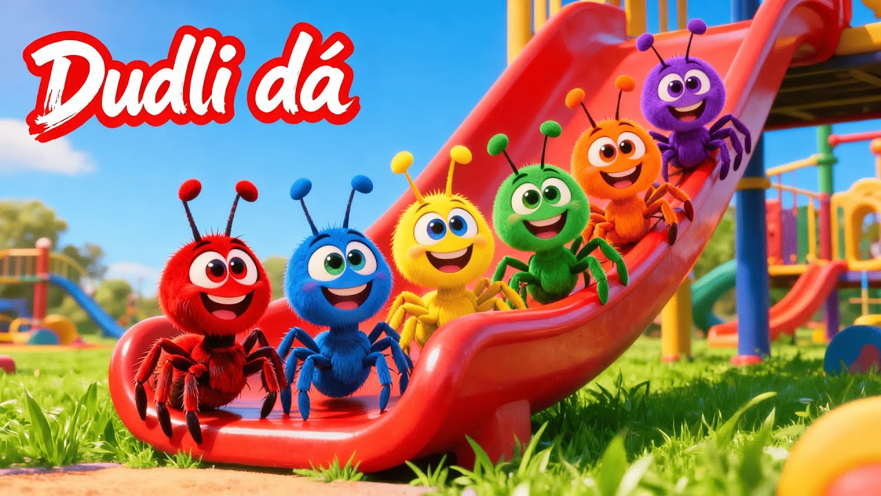 Pavouček leze na klouzačku 🎨 | Písnička pro děti | Dudli dá