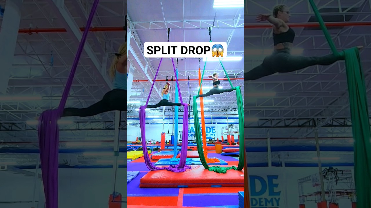 SPLIT BALANCE DROP 😱 #aerialsilks #split #fyp