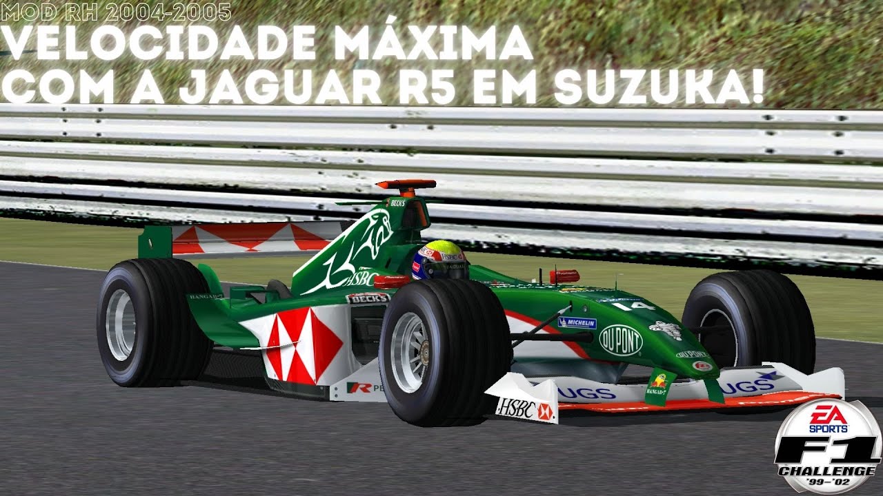 F1 Challenge | Suzuka 2004 com Mark Webber e Jaguar R5 🐆🔥 | Mod RH 2004-2005