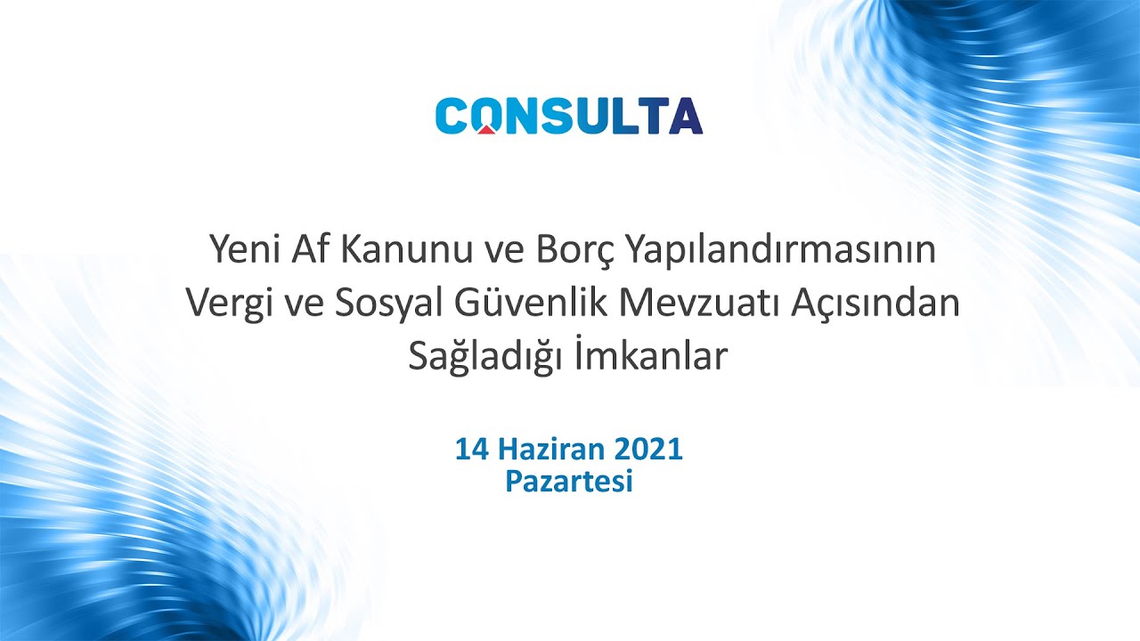 Yeni Af Kanunu ve Borç Yapılandırması