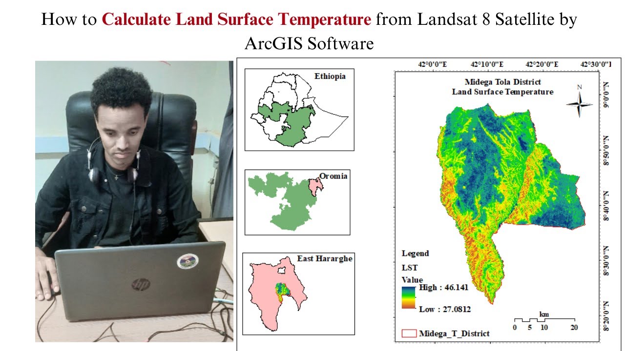 How to Calculate Land Surface Temperature from Landsat 8 Satellite by ArcGIS Software