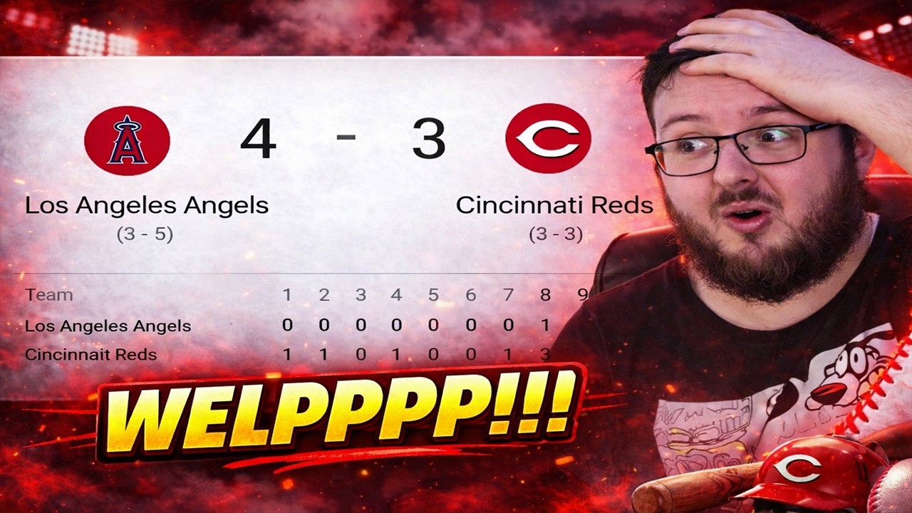 CINCINNATI REDS FAN REACTS TO THE REDS LOSING TO THE ANGELS 4-3.................