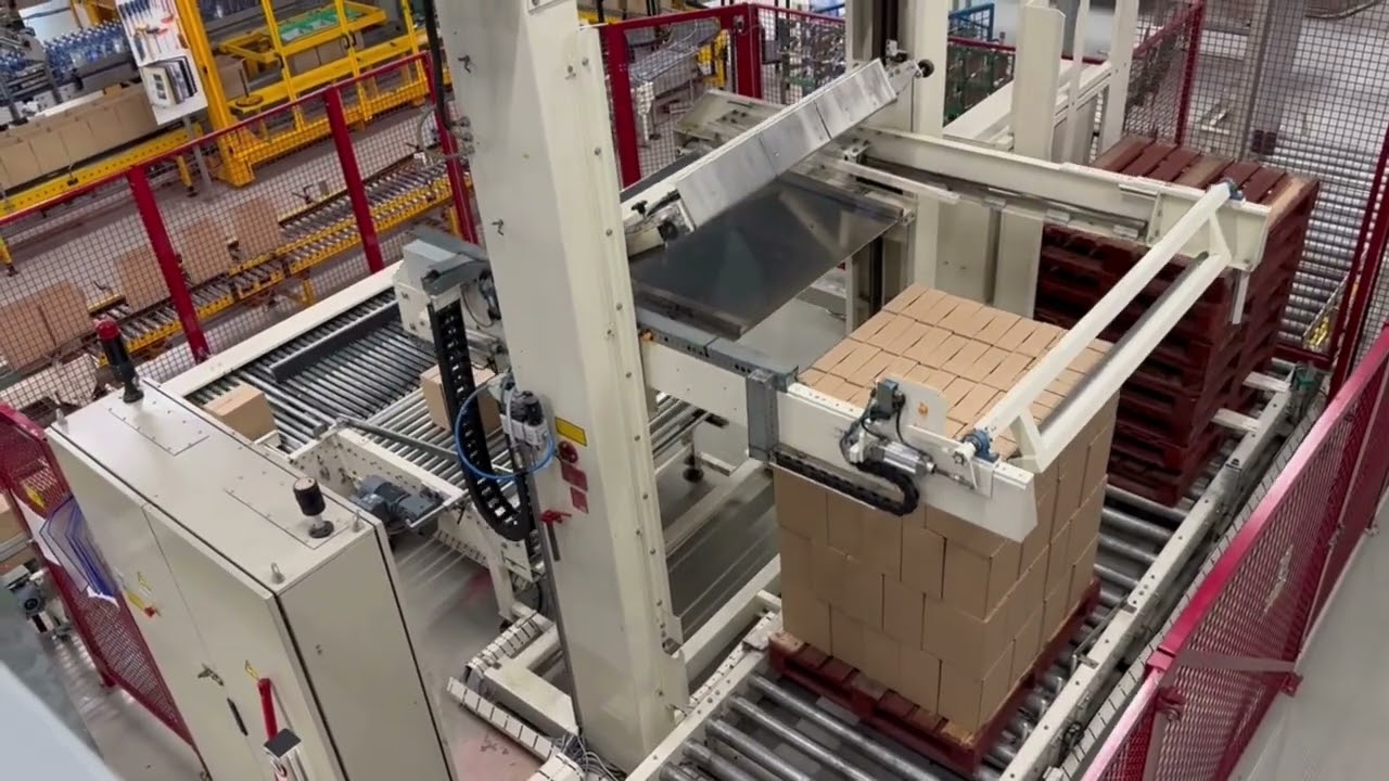 Palletiseer machine, Ridder , Nedpack, wit / rood, 1998