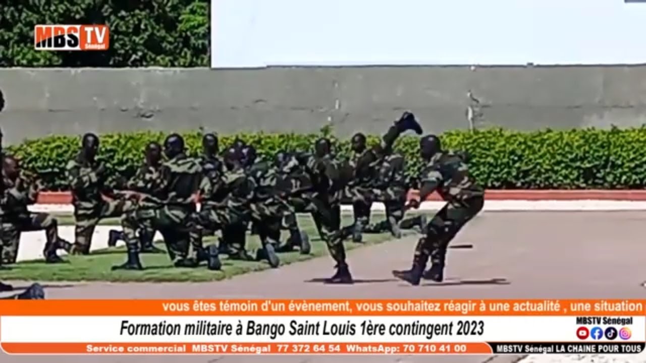 Formation militaire 1ère contingent 2023 à Bango Saint Louis