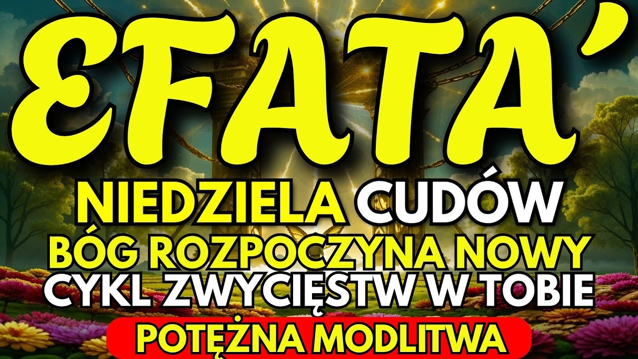 🙏 POTĘŻNA MODLITWA EFFATHA | NIEDZIELA CUDÓW 🏡 BÓG ROZPOCZYNA W TOBIE NOWY CYKL ZWYCIĘSTW