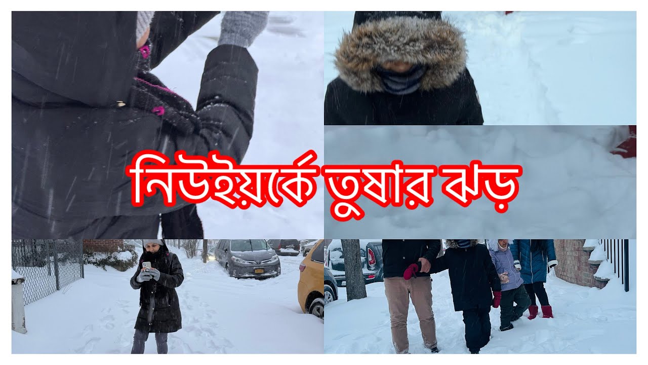 ✨নিউইয়র্কে তুষার ঝড়||Snow Storm In New York ||✨#farjana’slifestylevlog