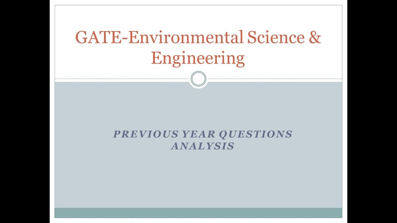 Analysis of Previous year GATE question papers