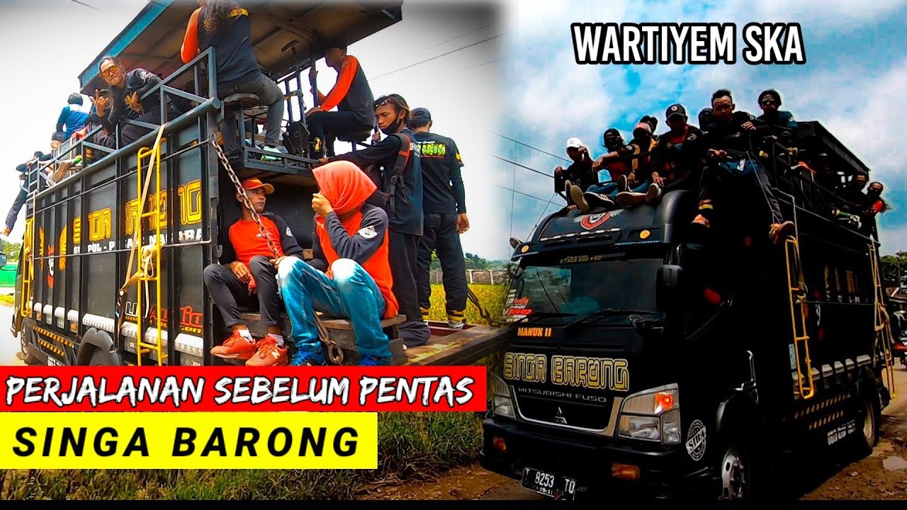 Perjalanan singa dangdut ❗sebelum pentas singa dangdut Singa barong