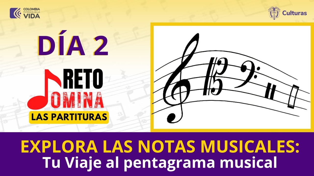 Día 2 Explora las notas musicales RETO DOMINA LAS PARTITURAS