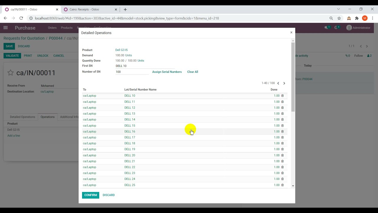 Manage Serial Number